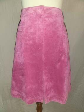 Vintage Lilly Pulitzer Pink Suede Mini Skirt